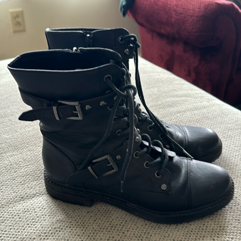 G By Guess mid calf rhinestone black boots